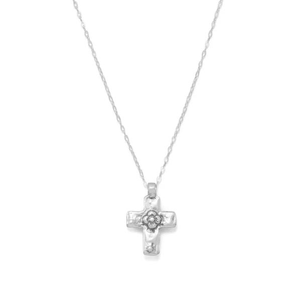 ♥️ REVERSIBLE CROSS STERLING SILVER NECKLACE - Picture 2 of 6